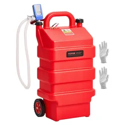 VEVOR Kraftstofftrolley, 60 L, Kraftstoffkanister mit 12 V DC Kraftstofftransferpumpe, 1,2 m Förderschlauch & Auto-Stop-Sensordüse, Tankadapter, geeignet für Diesel & Benzin, rot