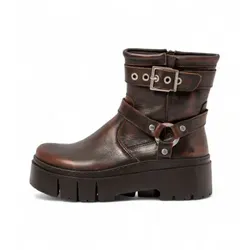 Art für Damen. 1176712EG003_012 Leder-Stiefeletten 1767 Leeds braun (41), 3 bis 5 cm, Reißverschluss, Lässig