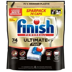 finish Powerball Ultimate Plus 74 Caps Sparpack brilliante Reinigungsleistung All in One
