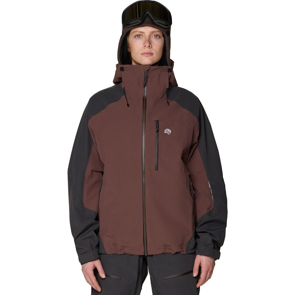 Mountain Hardwear W Warp Factor 3L Hooded Jacket carob, shark (219) XS 216648-219-XS