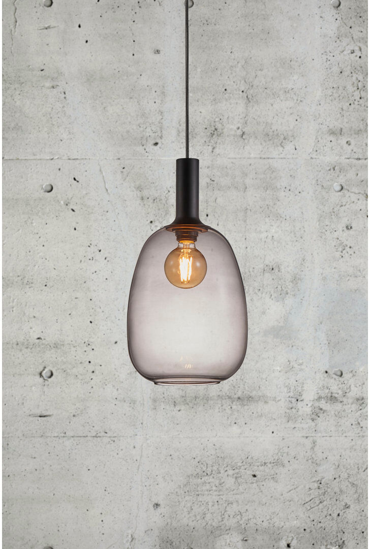 Nordlux 1 - Light Black Single Pendant Black 43cm H X 23cm W X 23cm D