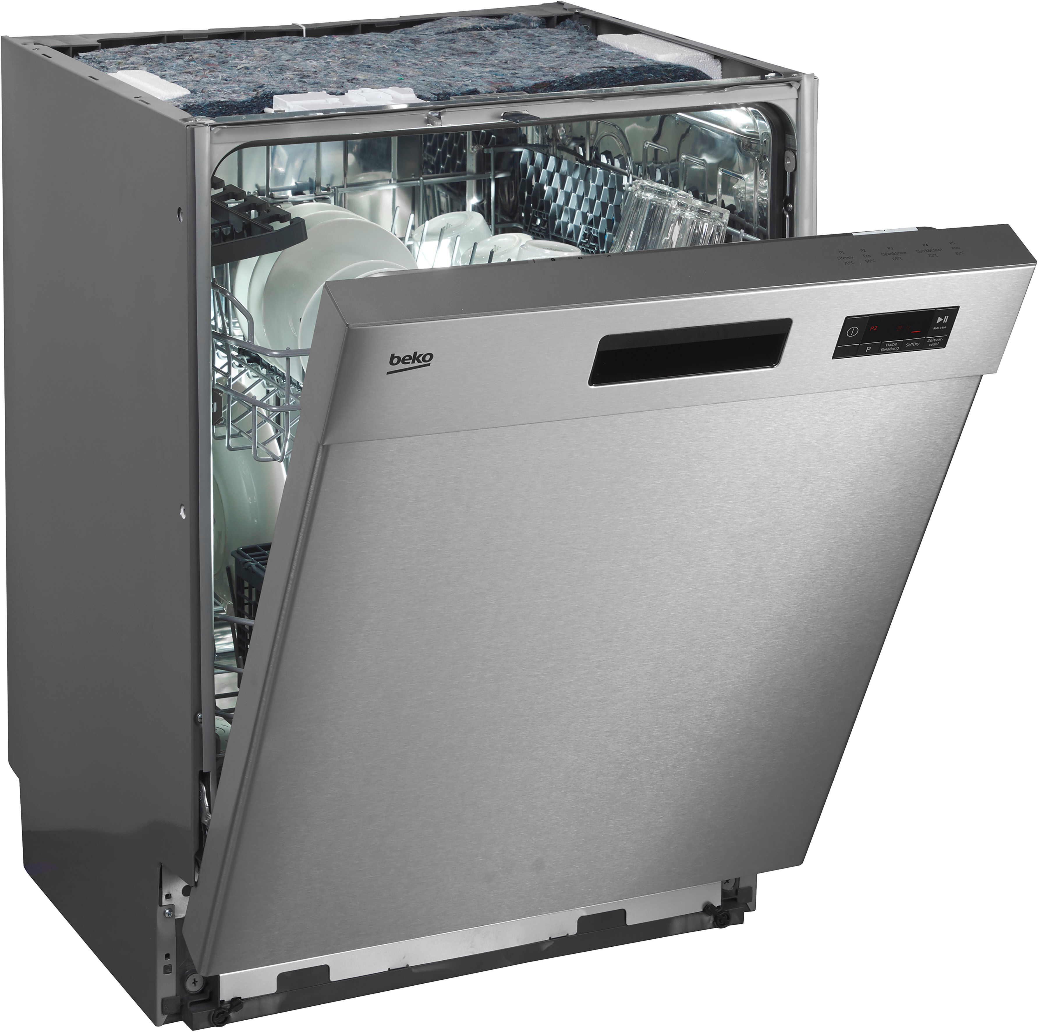 Beko Unterbaugeschirrspüler "BDUN15O30X 7689001677", Energieeffizienz: D, silber (edelstahl), B:59,8cm H:81,8cm T:57cm, Geschirrspüler, WaterSafe schützt bei Problemen mit dem Wasserzulauf., Unterbaugeschirrspüler