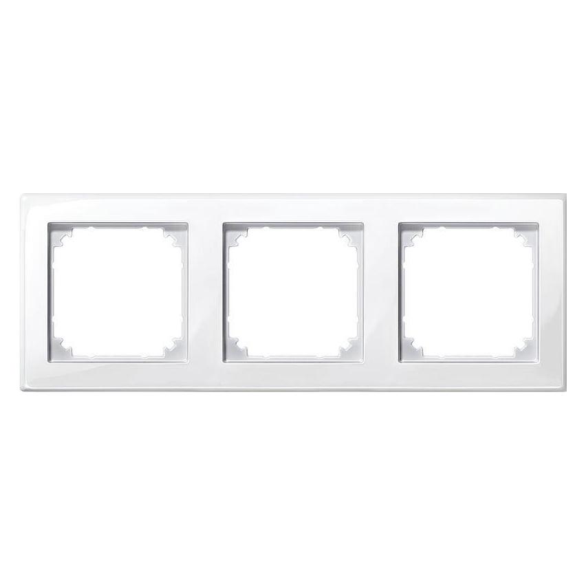 Schneider Electric ME M-Smart 3-fach Rahmen Polarweiss glänzend, 478319 (478319)