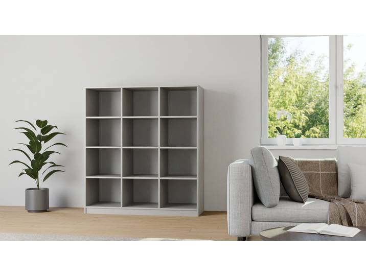 50 cm tiefes Bücherregal Premium Dekore Grau