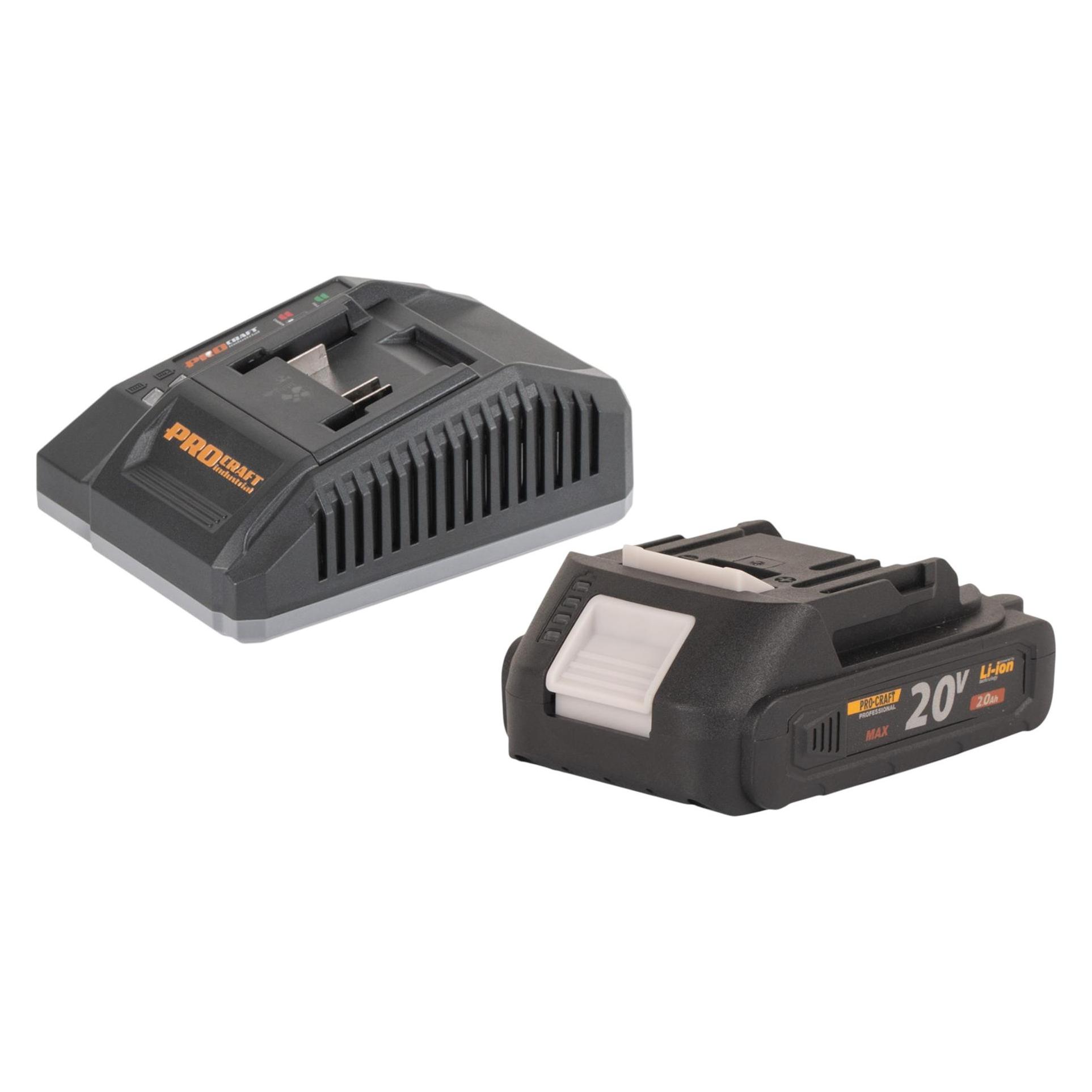 Procraft Starter Pack C20/4 Ladegerät 20 V 4 A + 1x 20/2A Akku 2,0 Ah (20 V) (C20/4)