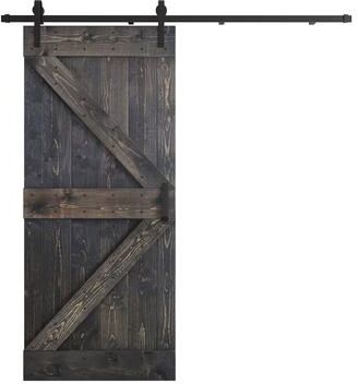 Coast Sequoia Inc Coast Sequoia 36in x 84in K Series Pine Wood Sliding Barn Door With Hardware Kit