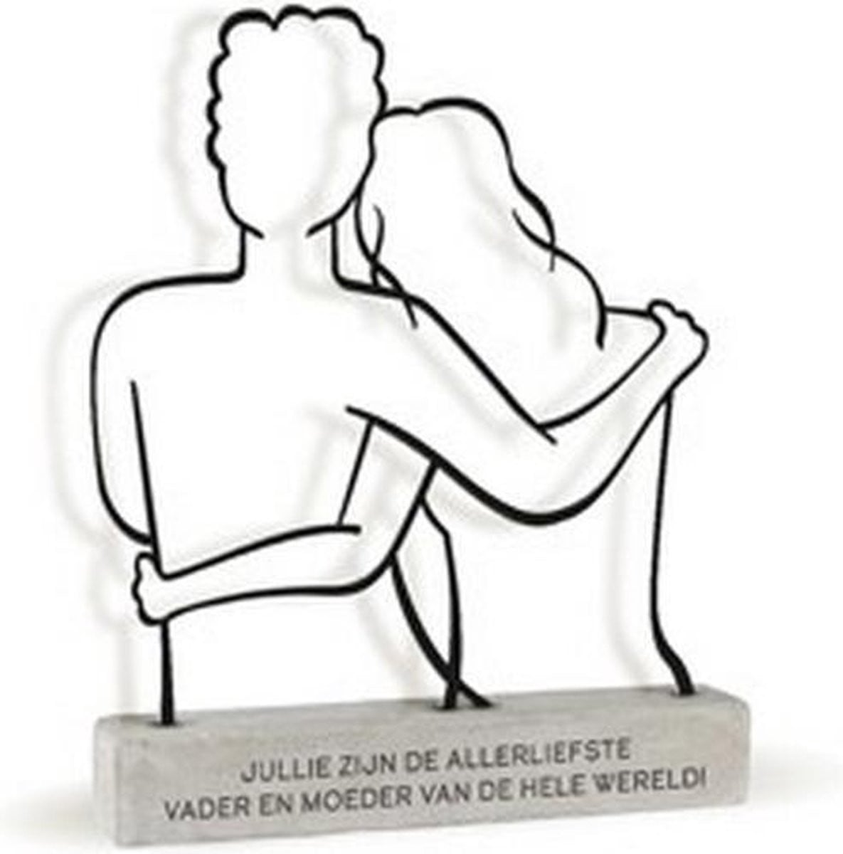 Metal Art Deco Vader en Moeder tafeldecoratie voor volwassenen