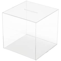 Deflecto Aktionsbox mit Einwurf Glasklar (B x H x T) 30.3 x 30.3 x 30.3 cm 1 St. 592902