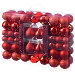 Christbaumkugel-Set Joy Rot 90 Stk,