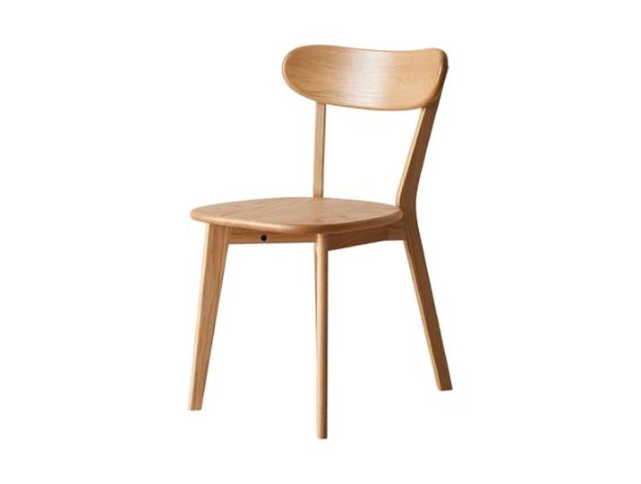 YESWOOD 1x Esszimmerstuhl Massivholz mit Rückenlehne Natur Küchenstühle holz mit U-förmige Rückenlehne,breite Sitzfläche,auch als Esszimmerstuhl,Schreibtischstuhl