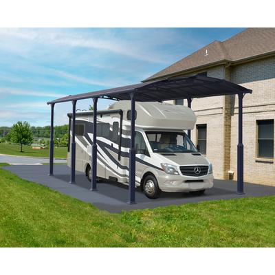 Einzelcarport PALRAM - CANOPIA "Alpine", grau (anthrazit), B/H/T: 259cm x, Carports, wartungsfrei