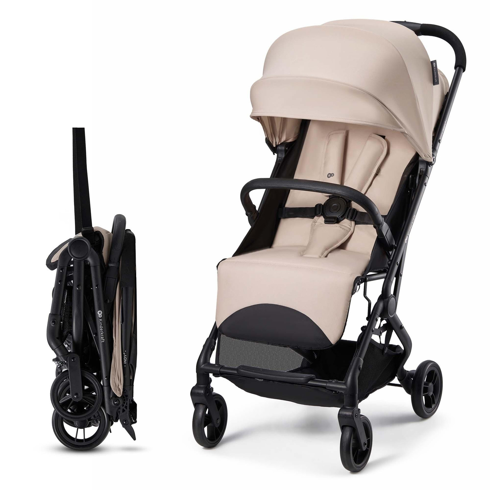 Kinderkraft INDY 3 Buggy - Lichtgewicht en compact - Beige