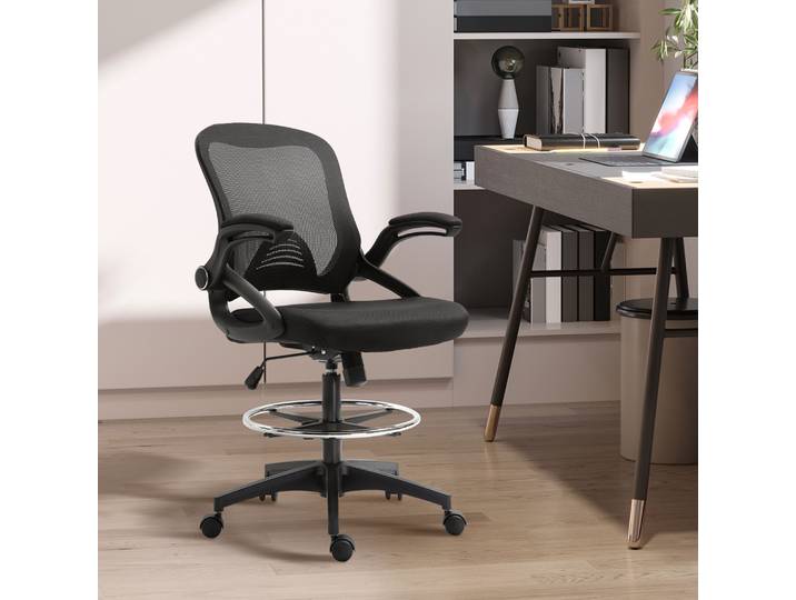 Vinsetto Fauteuil Bureau Pivotant Noir Réglable