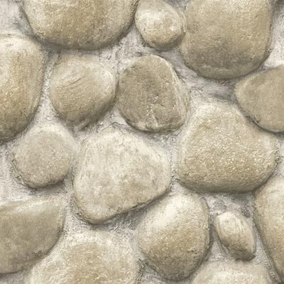 Roommates Yellowstone Root Rocks Beige Peel and Stick Wallpaper