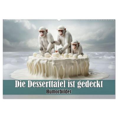 Die Desserttafel ist gedeckt - Humorbilder (Wandkalender 2027 DIN A2 quer), CALVENDO Monatskalender