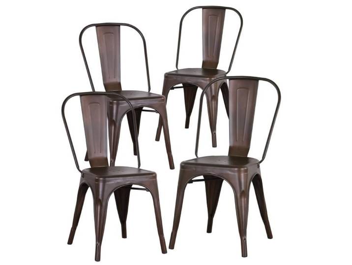 BenyLed Lot de 4 Chaises de Salle à Manger en Métal Style Industriel.