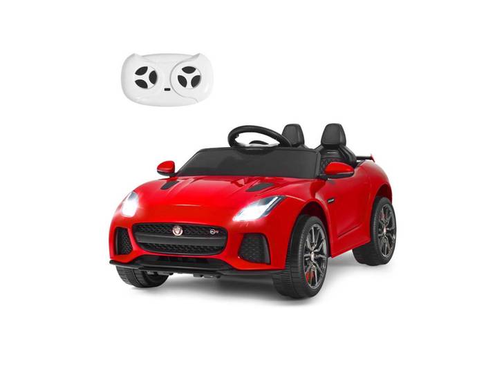 Costway Kinderauto Jaguar 12V Elektro Rot, Kunststoff, 107.5x50x66 cm, Freizeit & Co, Gartenspielzeug, Kinder-Elektrofahrzeuge