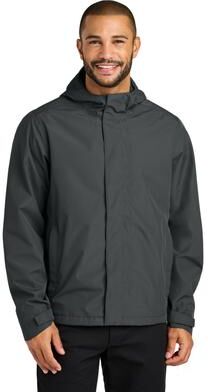 Port Authority J714 C-FREE Rain Jacket in Grey Steel size Medium   Polyester