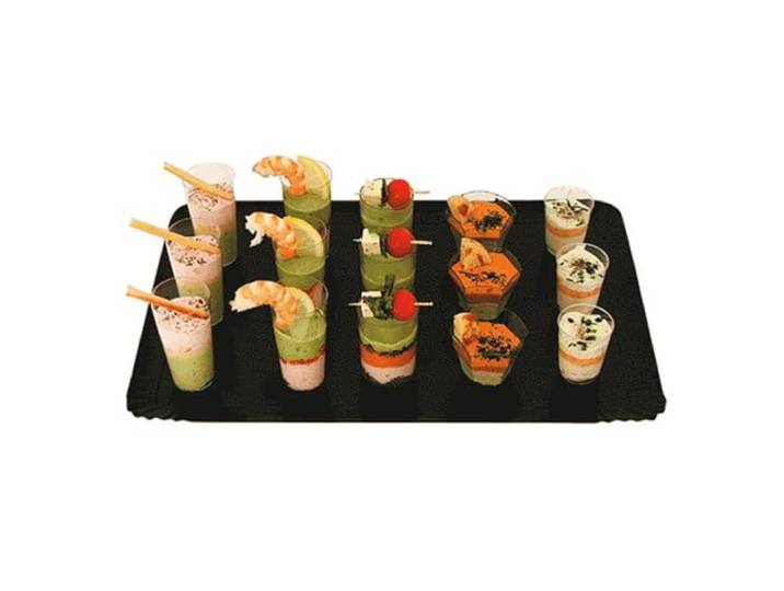 Tabletts Traiteur 25X34 Cm Gold/Schwarz Karton - 25 Un.