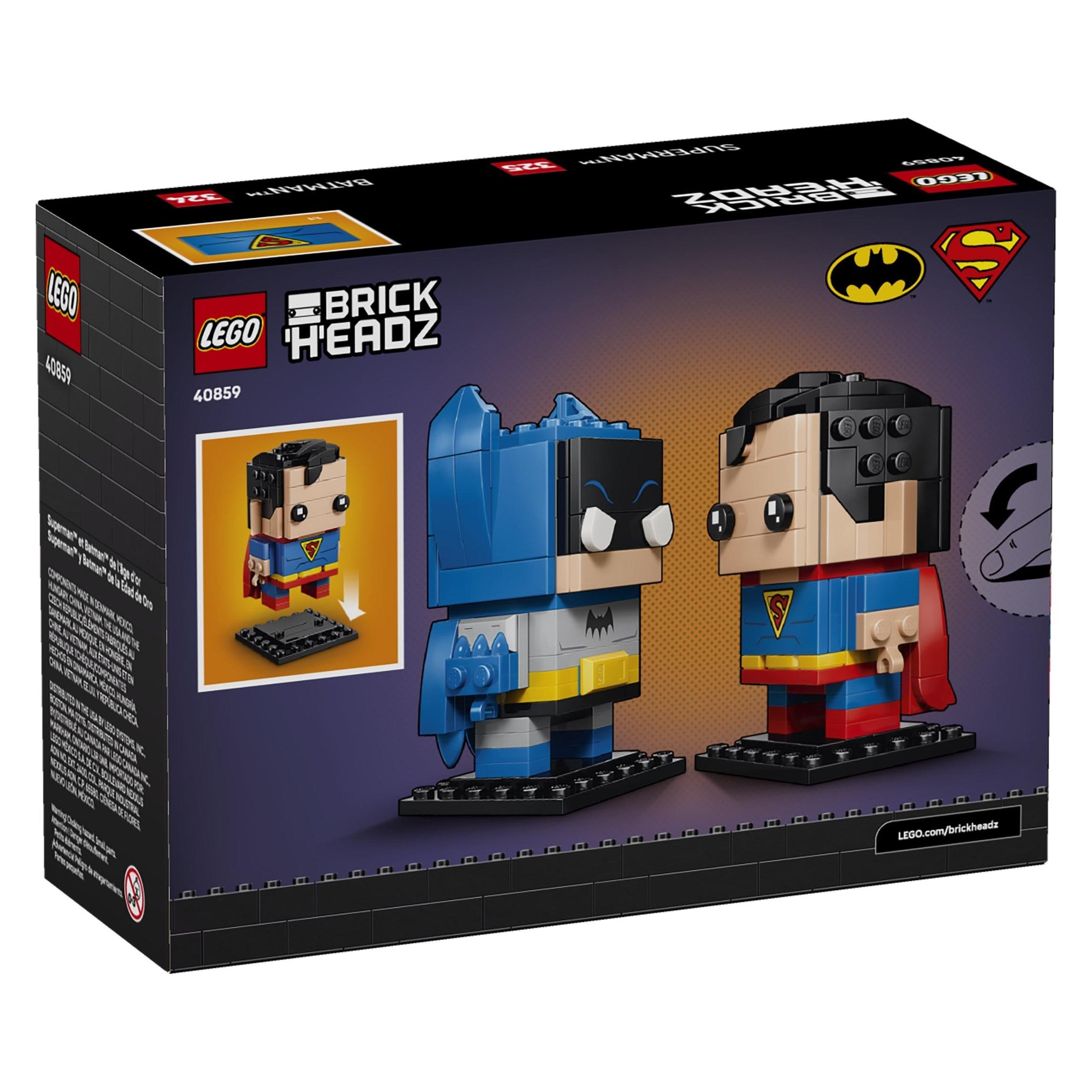 LEGO Brickheadz 40859 Superman und Batman: Figuren aus dem Golden Age (LEGO Brickheadz) (40859)