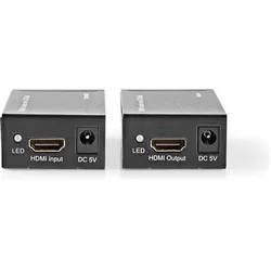 Nedis HDMI T Extender Über CAT6 up to 60.0 m 1080p 1.65 Gbps Metall Anthrazit (Extender), Video Converter