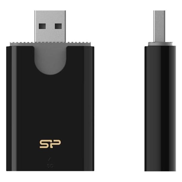 Silicon Power Combo USB 3.1 Card Reader microSD and SD Black (USB-C 3.2 Gen 1) (SPU3AT5REDEL300K)