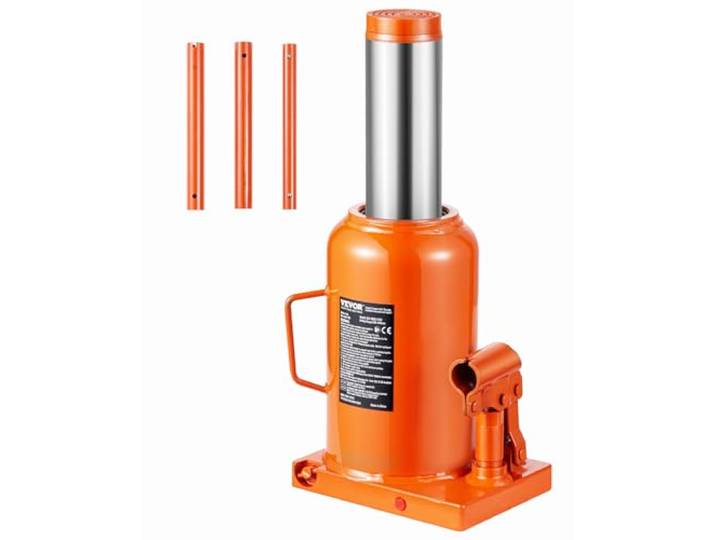 VEVOR Cric bouteille hydraulique 50 t\, cric bouteille soudé avec longue poignée en 3 sections\, gamme de levage 280-440 mm\, pour voiture\, pick-up\, camion\, réparation automobile\, ingénierie industrielle