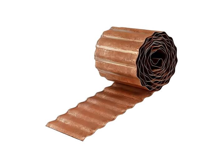 Relaxdays Rasenkante Braun Stahl Rostoptik 5 m, Metall, 0.03x15x500 cm, Gartenzubehör, Hochbeet