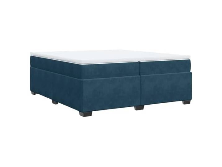 Makastle Boxspringbett mit Matratze Dunkelblau 200x200 cm Samt Taschenfederkern