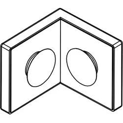 HSK Ersatzteile Winkel Glas-Glas, Chrom, E88318-41 E88318-41