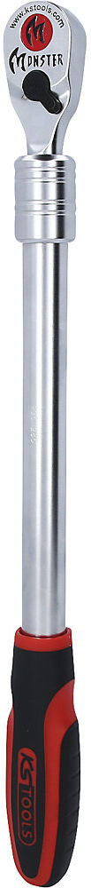 1/2'' MONSTER Teleskop-Umschaltknarre, 100 Zahn, rot/schwarz KS Tools