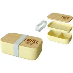 Geschenk für Dich Brotdose Kurze Pause, dann geht's weiter 970ml - gelb|natur|blau