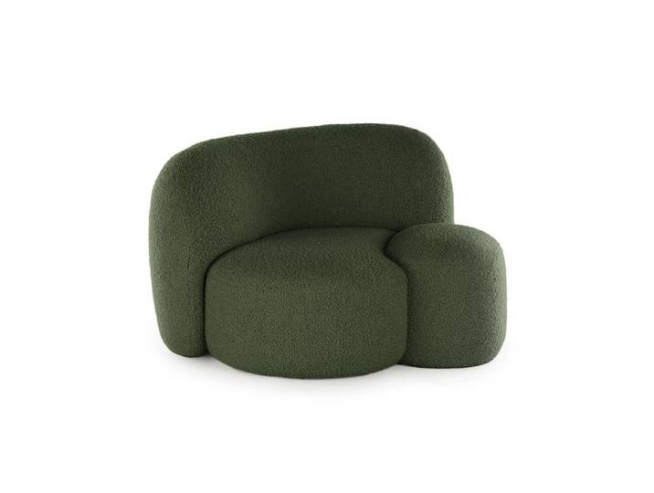 KARTELL fauteuil AALAND 6267 (Vert - Tissu Bouclé New Stretch)