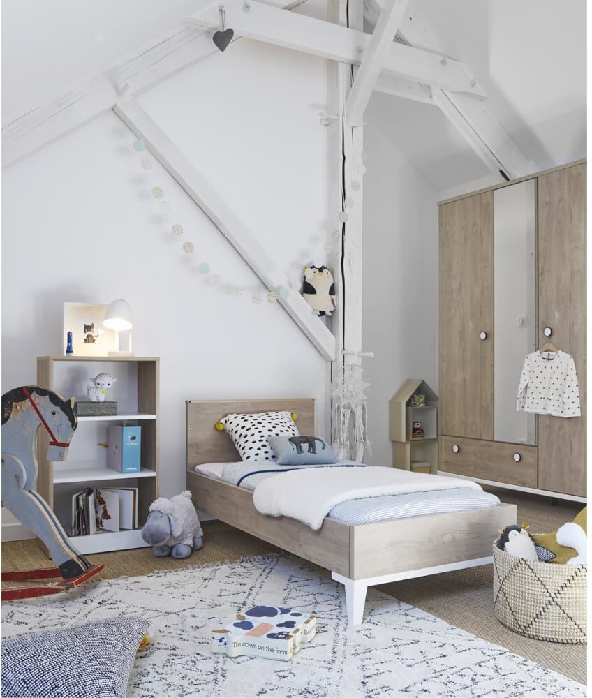 Galipette Petite bibliothèque mobile Chêne blond Marcel Beige 31x88x49cm