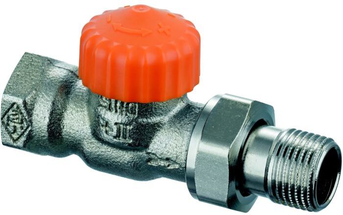 IMI Heimeier Eclipse Thermostatventil 393201000 Durchgang 3/8", Rotguss vernickelt