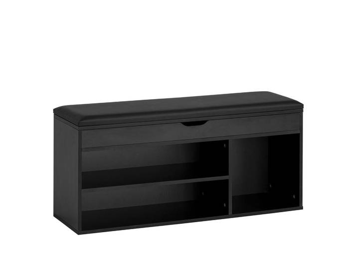 Livetastic Schuhregal, Schwarz, Textil, Holzwerkstoff, 1 Fächer, 104x51x32 cm, Garderobe, Schuhaufbewahrung, Schuhregale