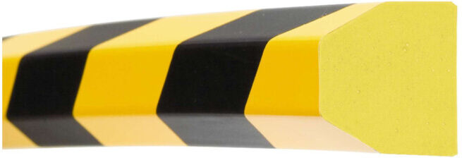 MORION Protection anti-chocs protection de surface forme trapézoïdale 40/35 mm jaune/noir autocollante 1000 mm ; MORAVIA (422.23.025)