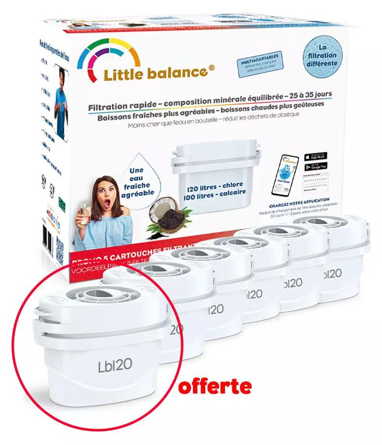 Little Balance verpakking met 5 filterpatronen en 1 gratis filterpatroon 8590