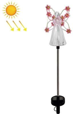 Everyday Crate Solar Angel Garden Stake Light Waterproof Outdoor Patio Decor Lamp pink