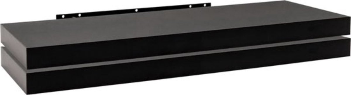 Bolt Edge Wandplank Zwart MDF Set van 2