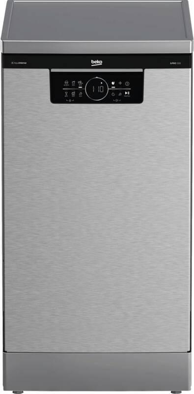Beko BDFS26040XQ, Freistehend, Single (45 cm breit), Edelstahl, Tasten, Schublade, Beko SelFit