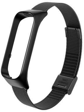 Uplift Picks Samsung Galaxy Fit2 Band Stainless Steel Smartwatch Strap Replacement Metal Wrist Band black