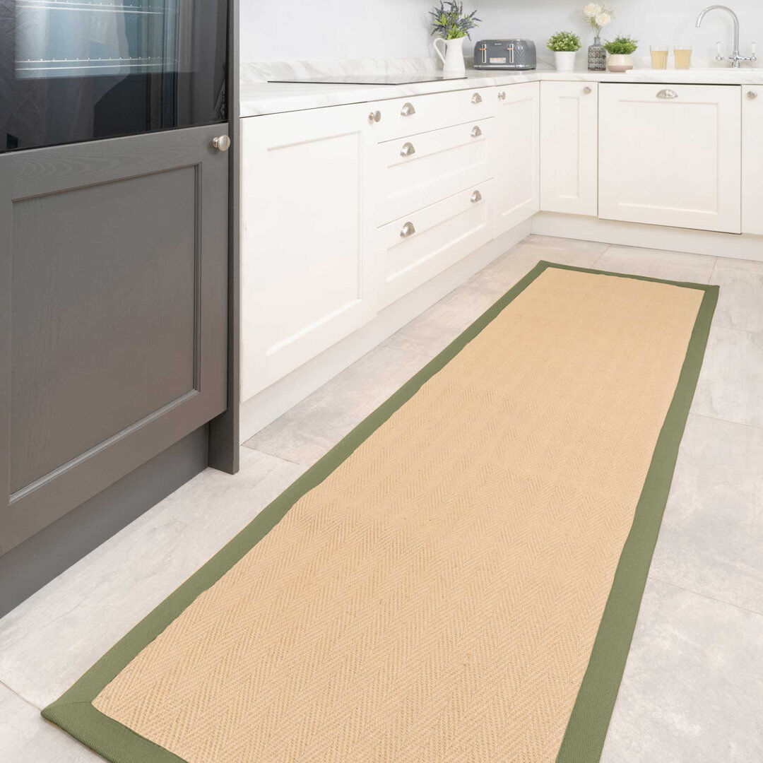 Longshore Tides Hendrickson No Pattern And Not Solid Colour Hand Woven Area Rug Brown Runner 70 x 240cm