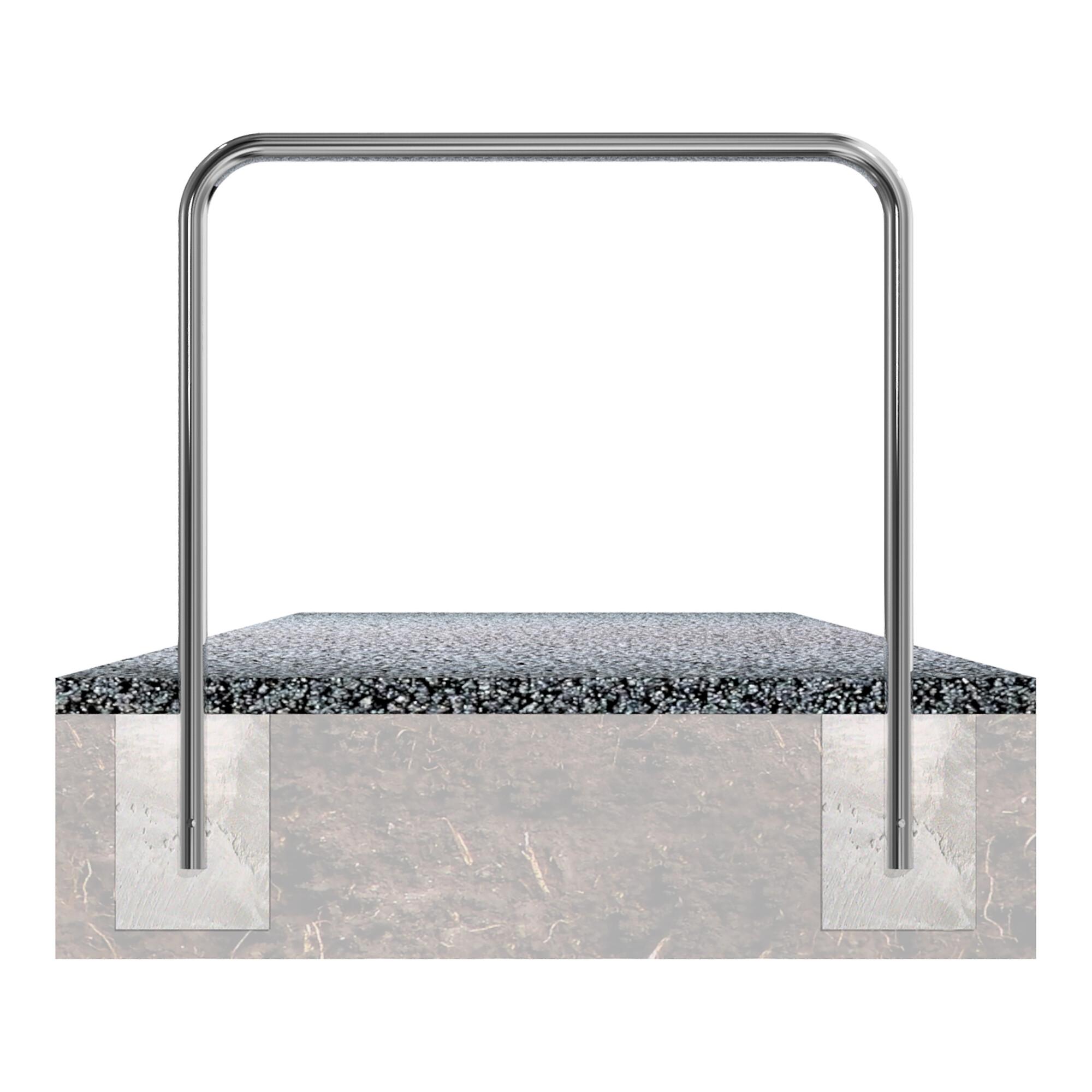 Schake Edelstahlbügel Ø48 mm Länge: 800 mm, Höhe: 1200 mm ohne Querholm (449_09)