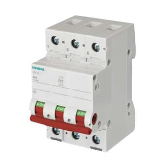 Siemens Sentron 3-polige schakelaar 63A met rode hendel 400V