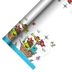 Papstar 12 Rollen Tischdecke, Papier 5 m x 1,2 m Pirate Crew Piraten