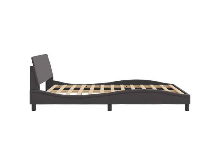 (Sale Christmas) Lit 2 places - 160x200 cm - Cadre de lit - Dover gris 160x200 cm similicuir BB6412