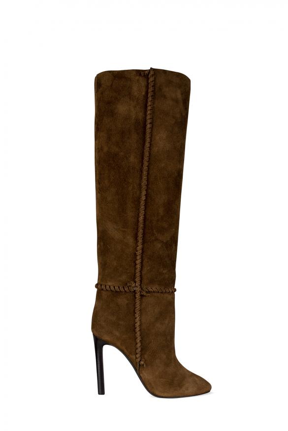 Saint Laurent Mica Laarzen Bruin