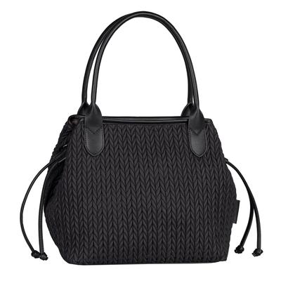 Shopper GABOR "Granada Quilt", Damen, Gr. B/H/T: 42,5cm x 28cm x 18cm, schwarz, Lederimitat, Taschen Shopper, Damen Schultertasche mit doppeltem Tragegriff