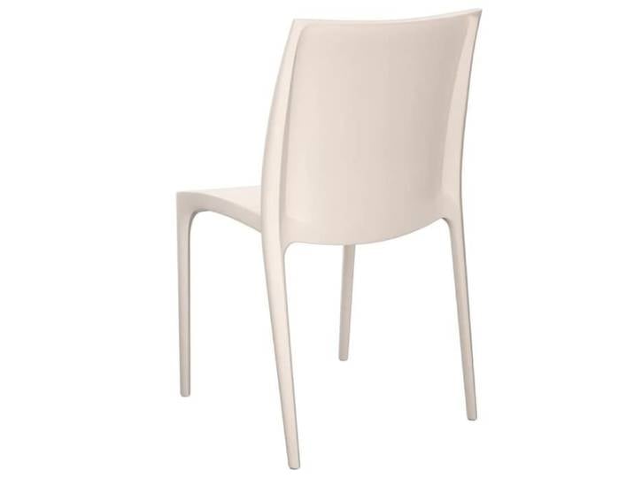 Chaise de jardin - SALALIS - SP2594 - Crème - Empilable - Polypropylène (PP)